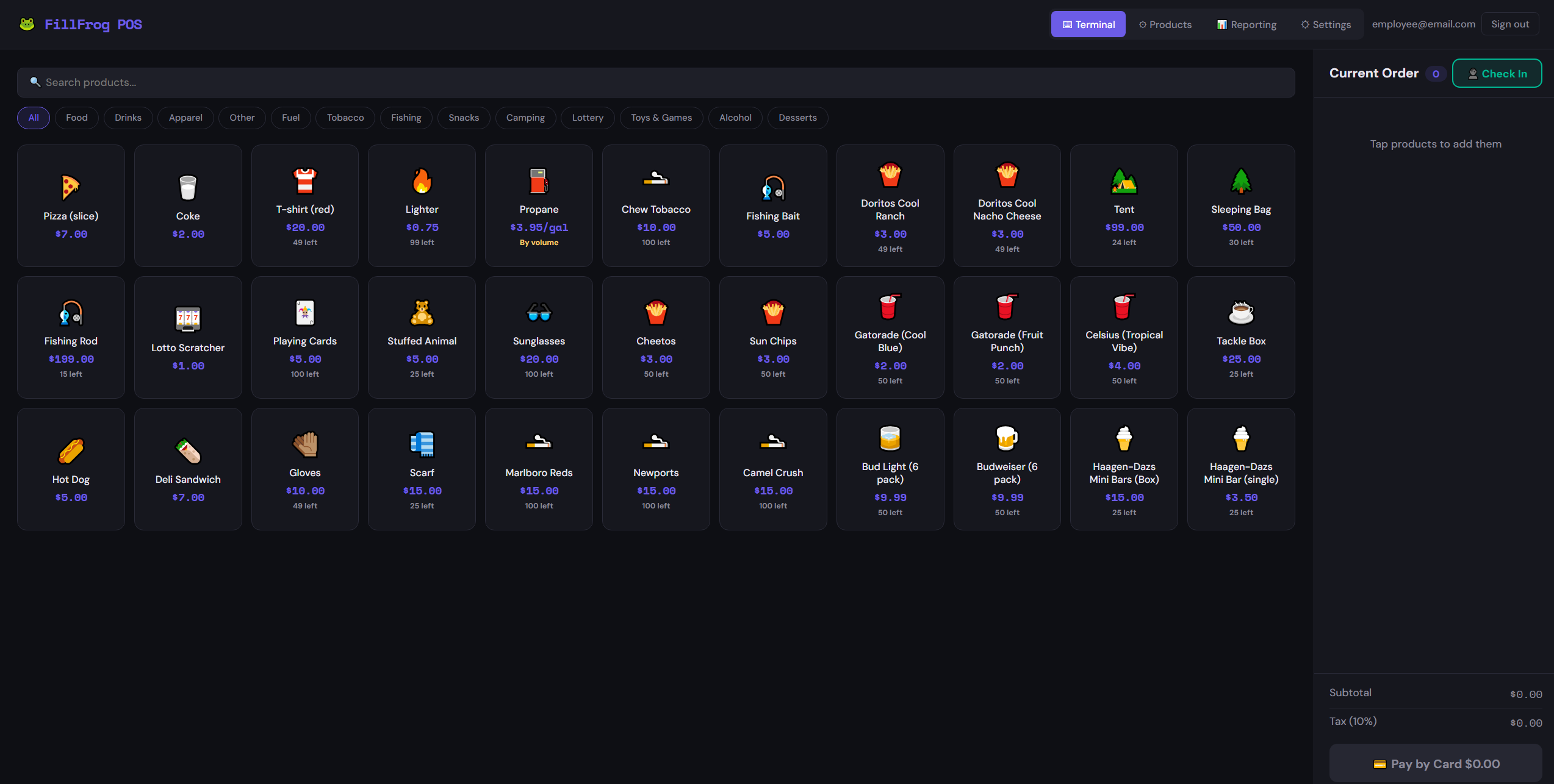 FillFrog POS Terminal
